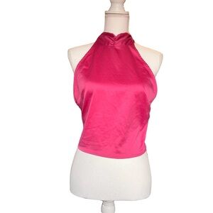 Nasty Gal‎ Collection Pink Satin Halter Top –  Going Out top – Size US 6